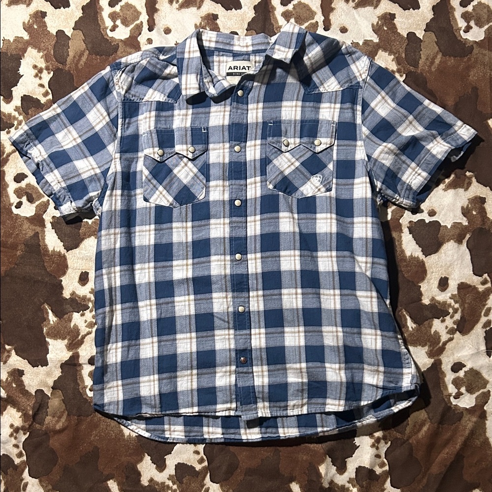 Ariat Short Sleeve Pearl Snap Shirt XL